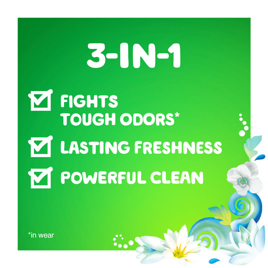 3 in 1 Gain Fresh Splash Flings Laundry Detergent