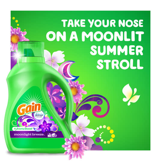Gain Moonlight Breeze Liquid Laundry Detergent take your nose on a summary vacation