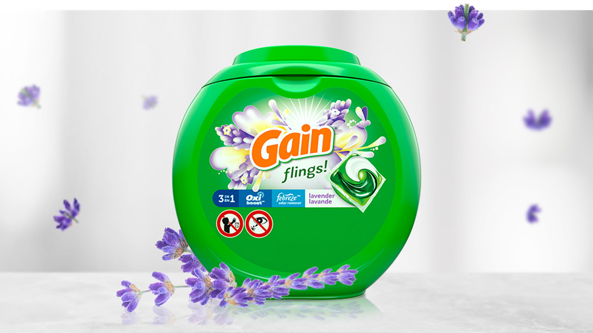 Gain Lavender Flings Laundry Detergent
