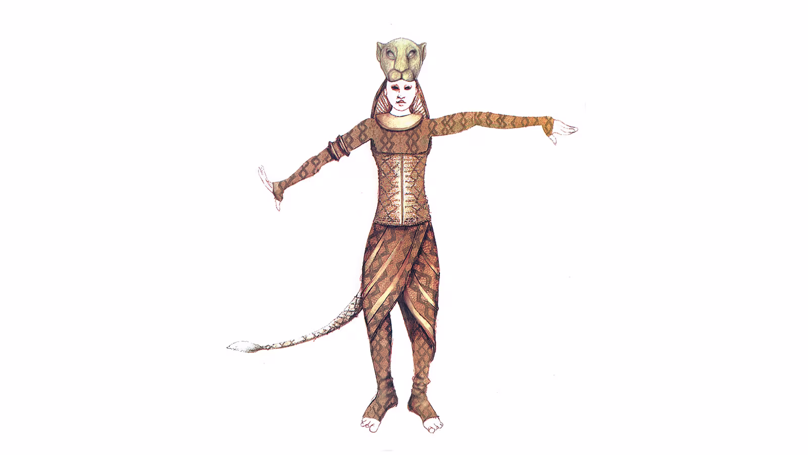 Kostüm Sketch von Nala aus Disneys Der König der Löwen 