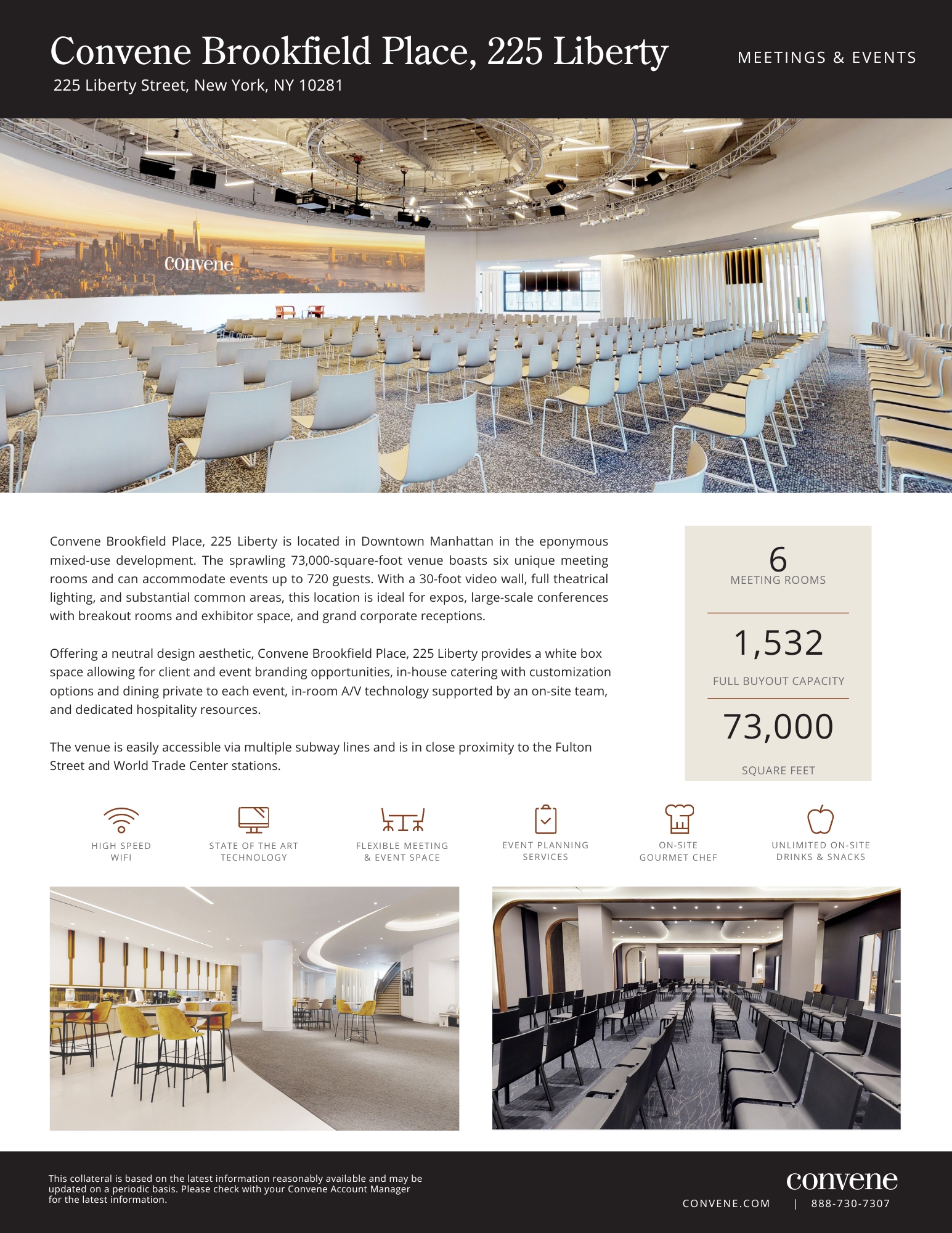Convene Brookfield Place, 225 Liberty | Large-Scale Meetings & Events