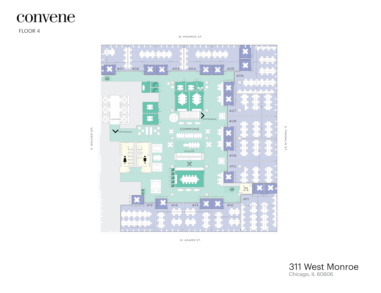 Floor Plan - 311 W Monroe WorkPlace 4th fl