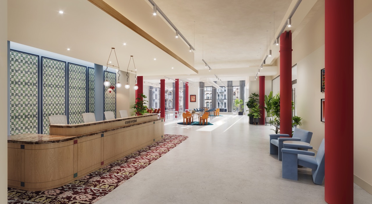 Convene 555 Broadway Meeting and Event Space Entry Rendering