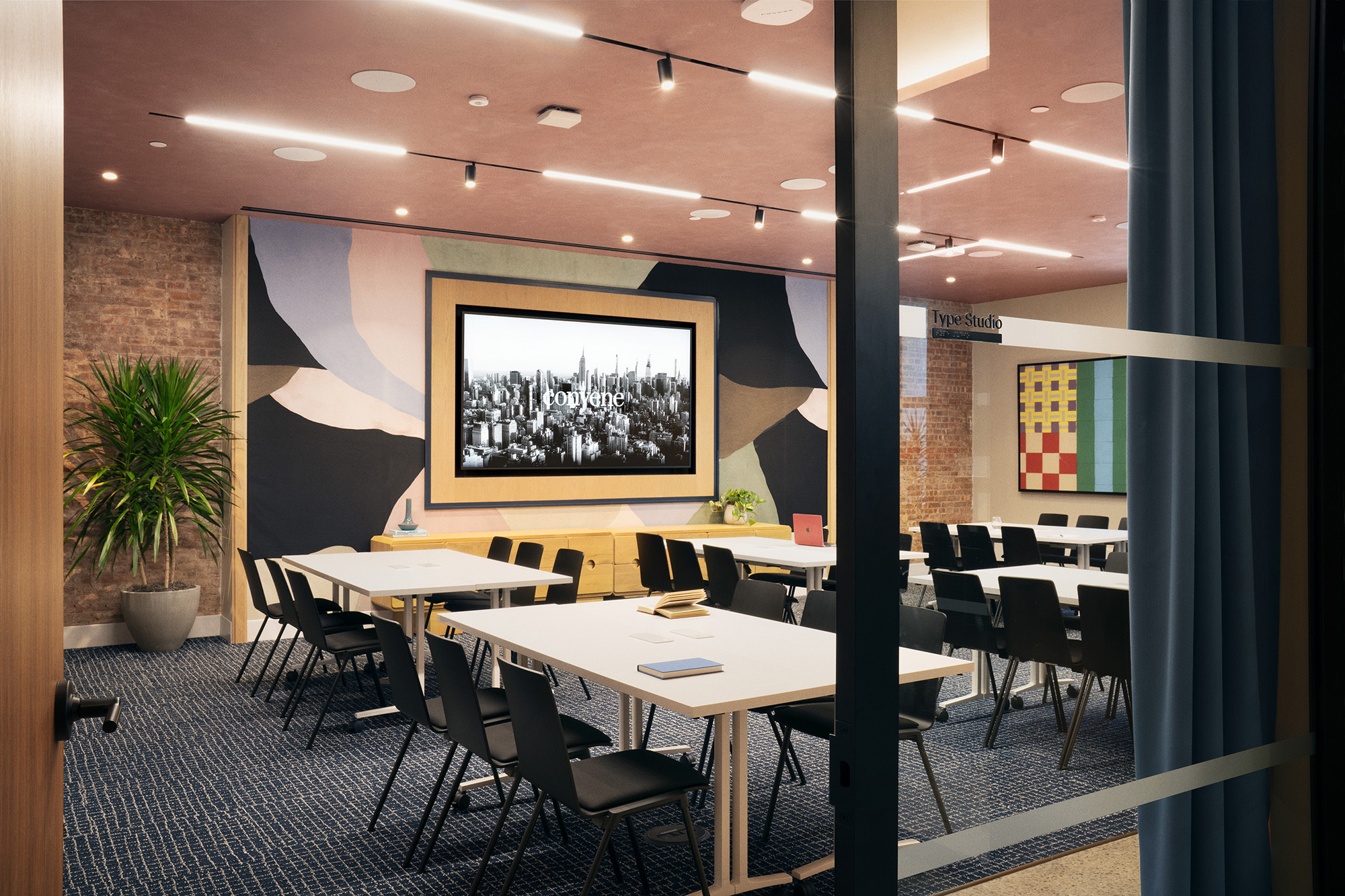Convene 555 Broadway Type Studio is favored as a small team collaborative session space, or breakout space dependent on your conference needs. 