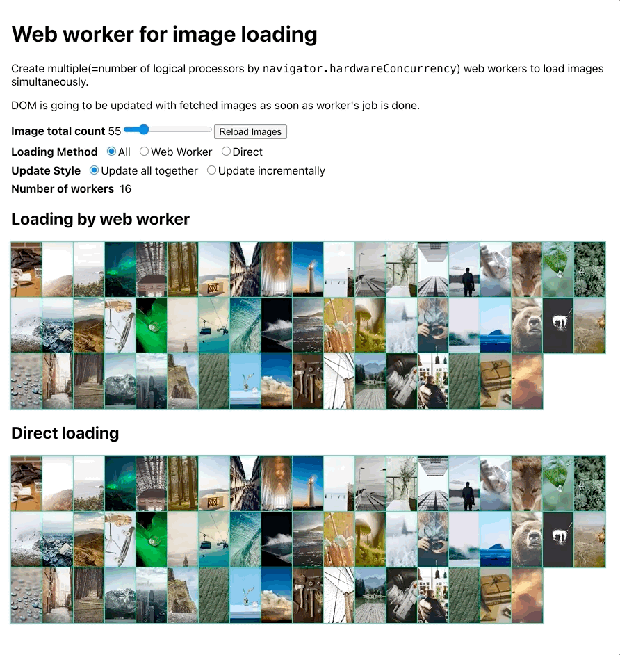 imageload comparison between image worker and direct url