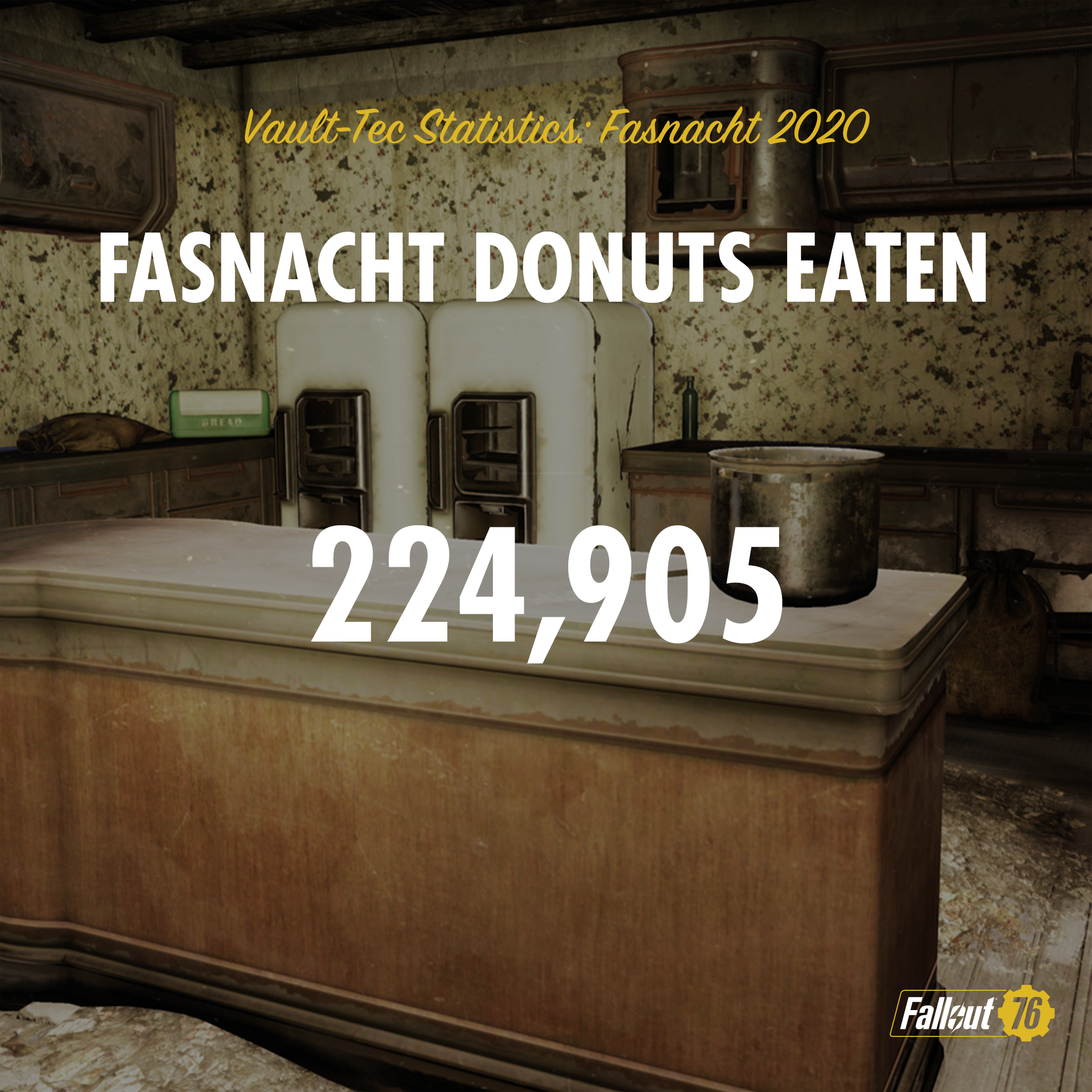 Fallout76 STATS Template 2160X2160 4K Fasnacht DonutsEaten EN