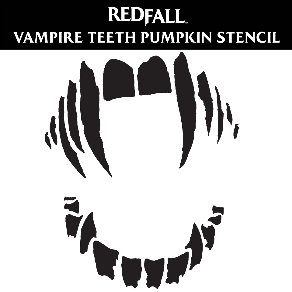 vampire teeth pumpkin stencils