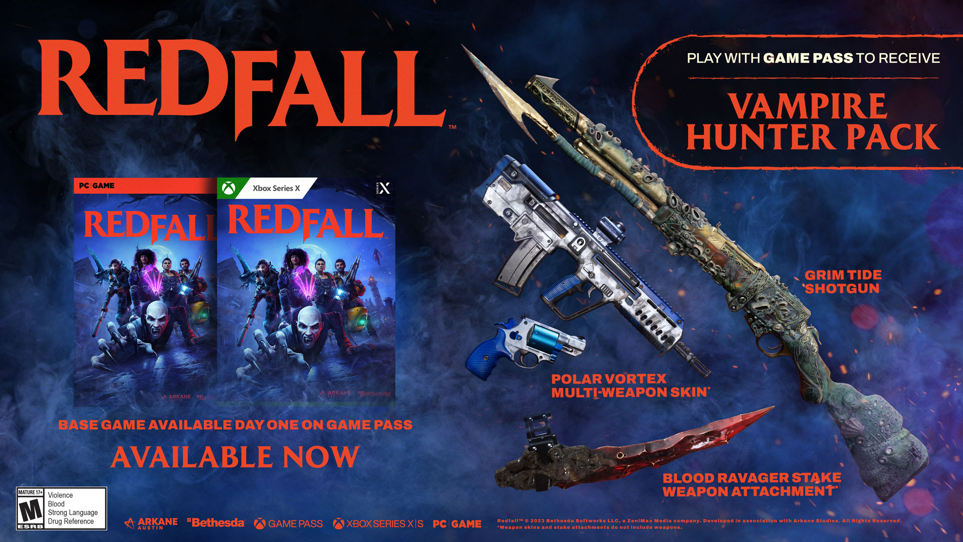 Redfall: Available on Xbox and Game Pass