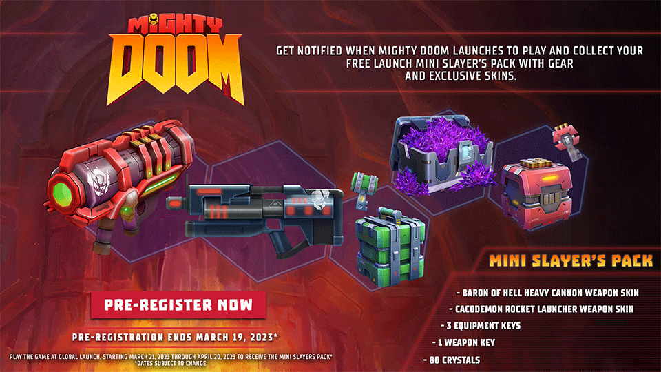 Façam a pré-inscrição em Mighty DOOM hoje mesmo!