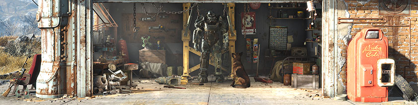 Fallout artwork with power armor