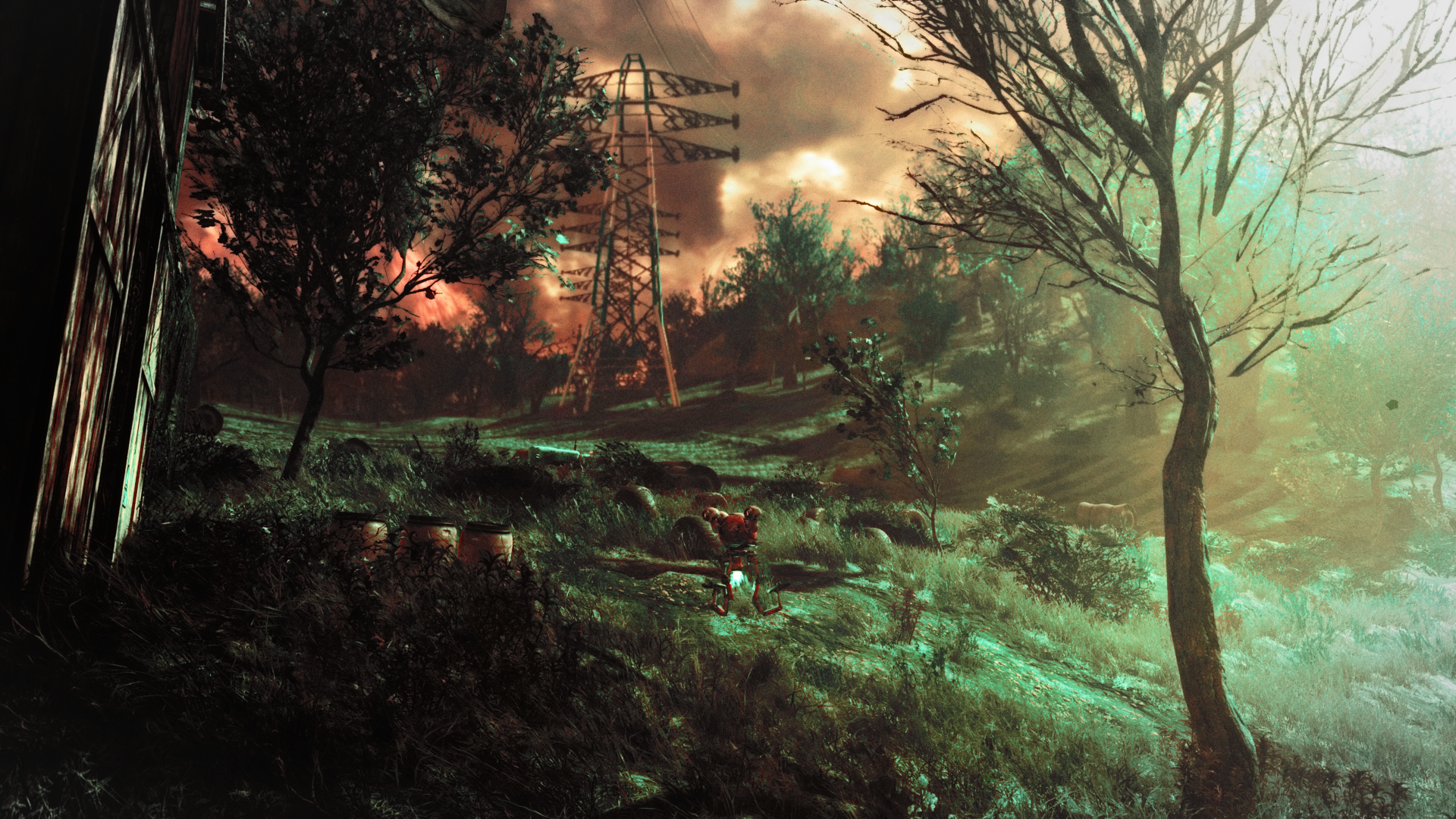 Fallout 4 зеленое небо фото 9