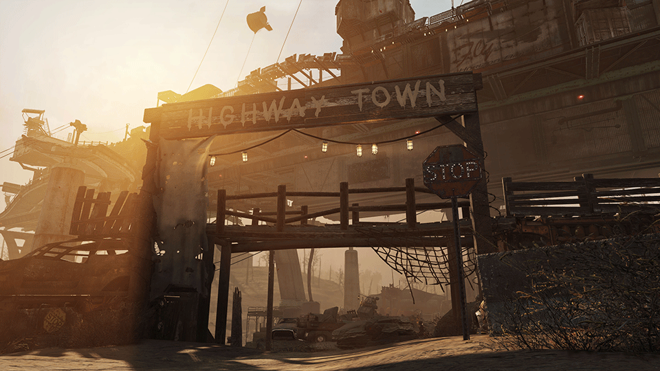 F76 Burning Springs Highway Town in-body