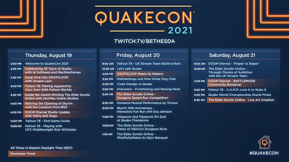 Расписание QuakeCon 2021: Deathloop, годовщины классики, Quake World Championship и скидки