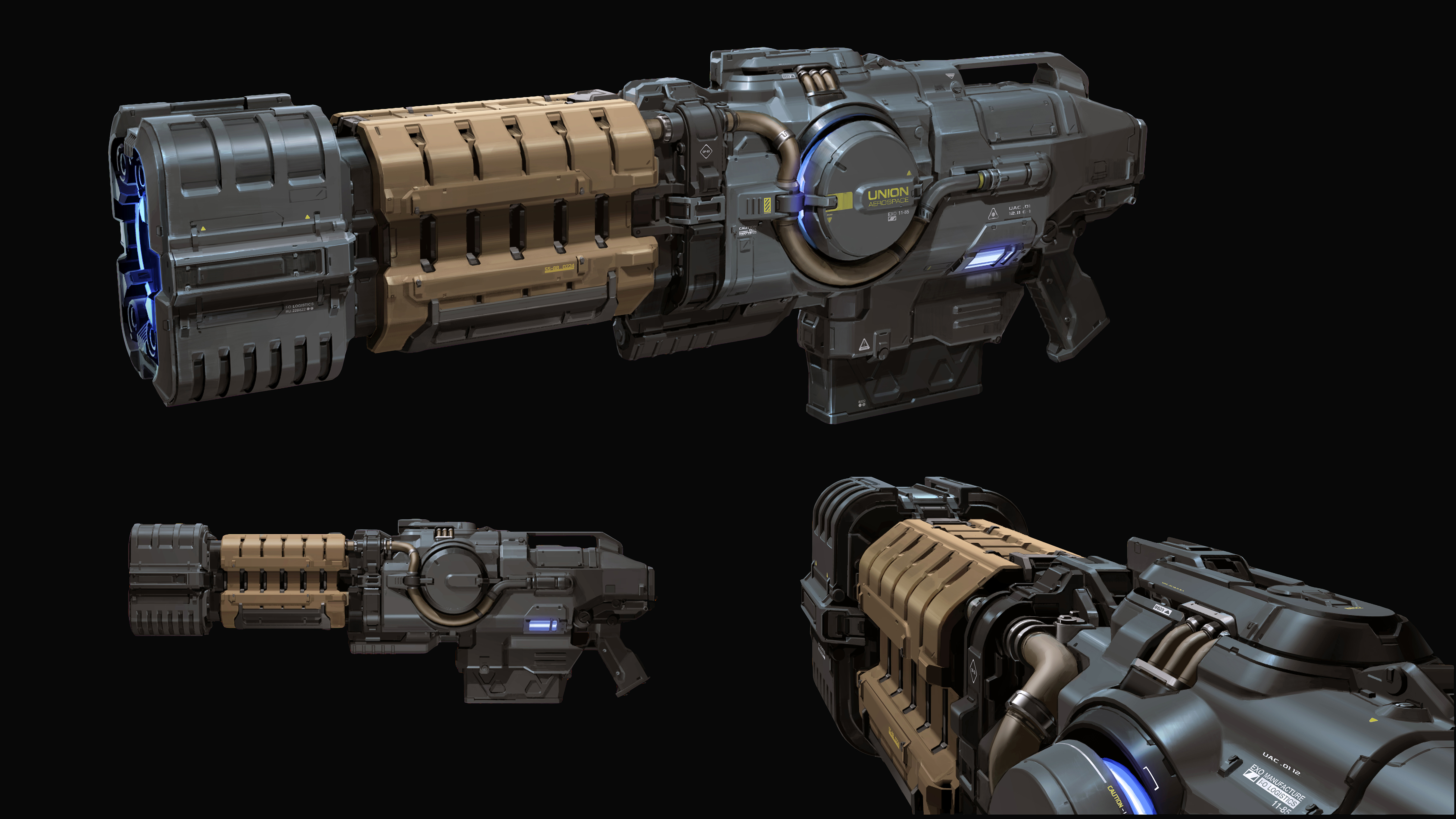 PS1 Style doom eternal plasma gun rifle by 3JUP1T3R
