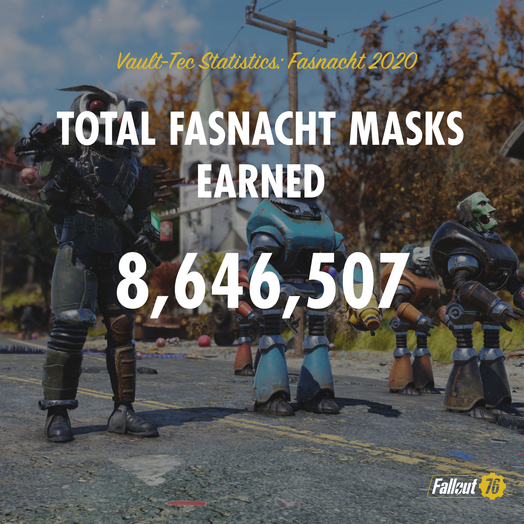 Fallout76 STATS Template 2160X2160 4K Fasnacht TotalMasks EN