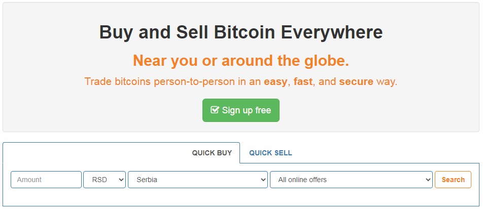 Achète et vends les Bitcoins sur le LocalBitcoins.com