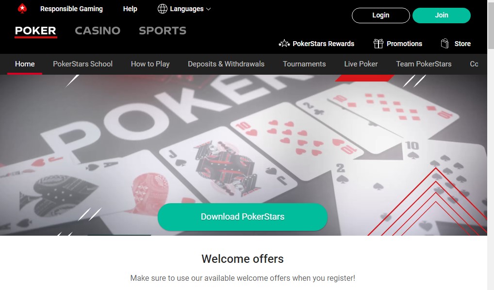 Poker Stars Homepage