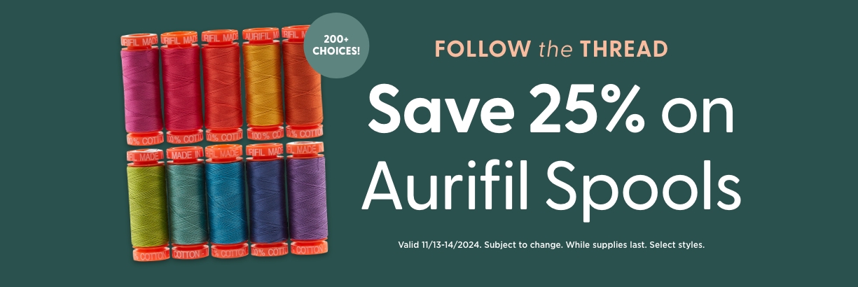 Save 25% on Aurifil Spools