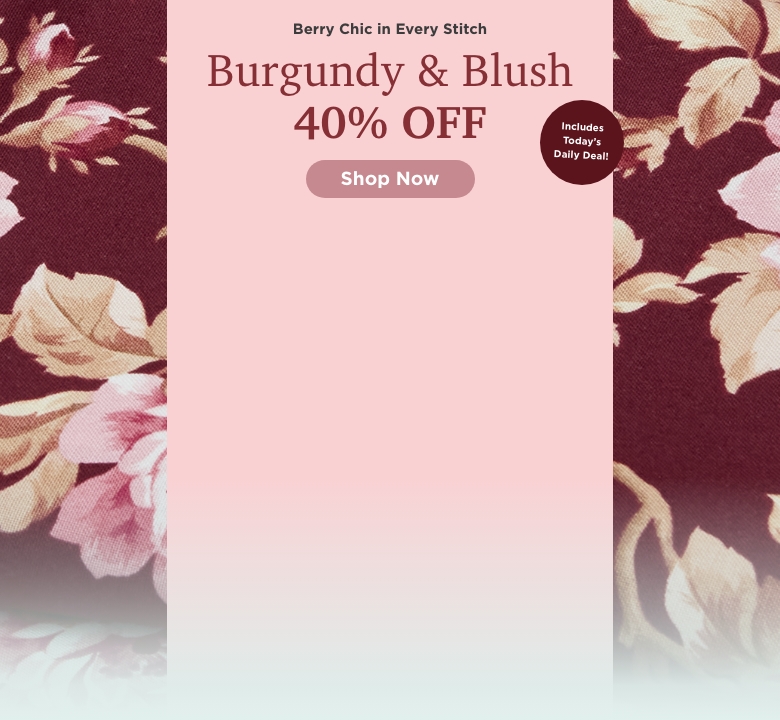 Burgundy & Blush Fabric Sale
