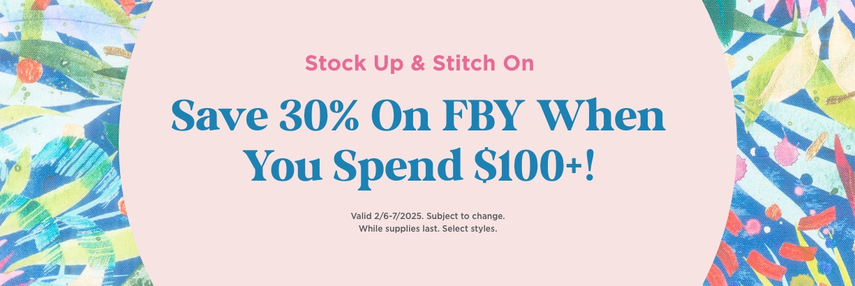 Save 30% on FBY When You Spend $100+