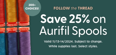 Save 25% on Aurifil Spools