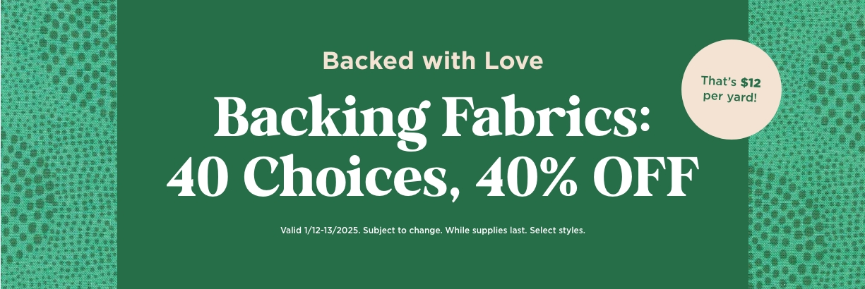 Backing Sale
