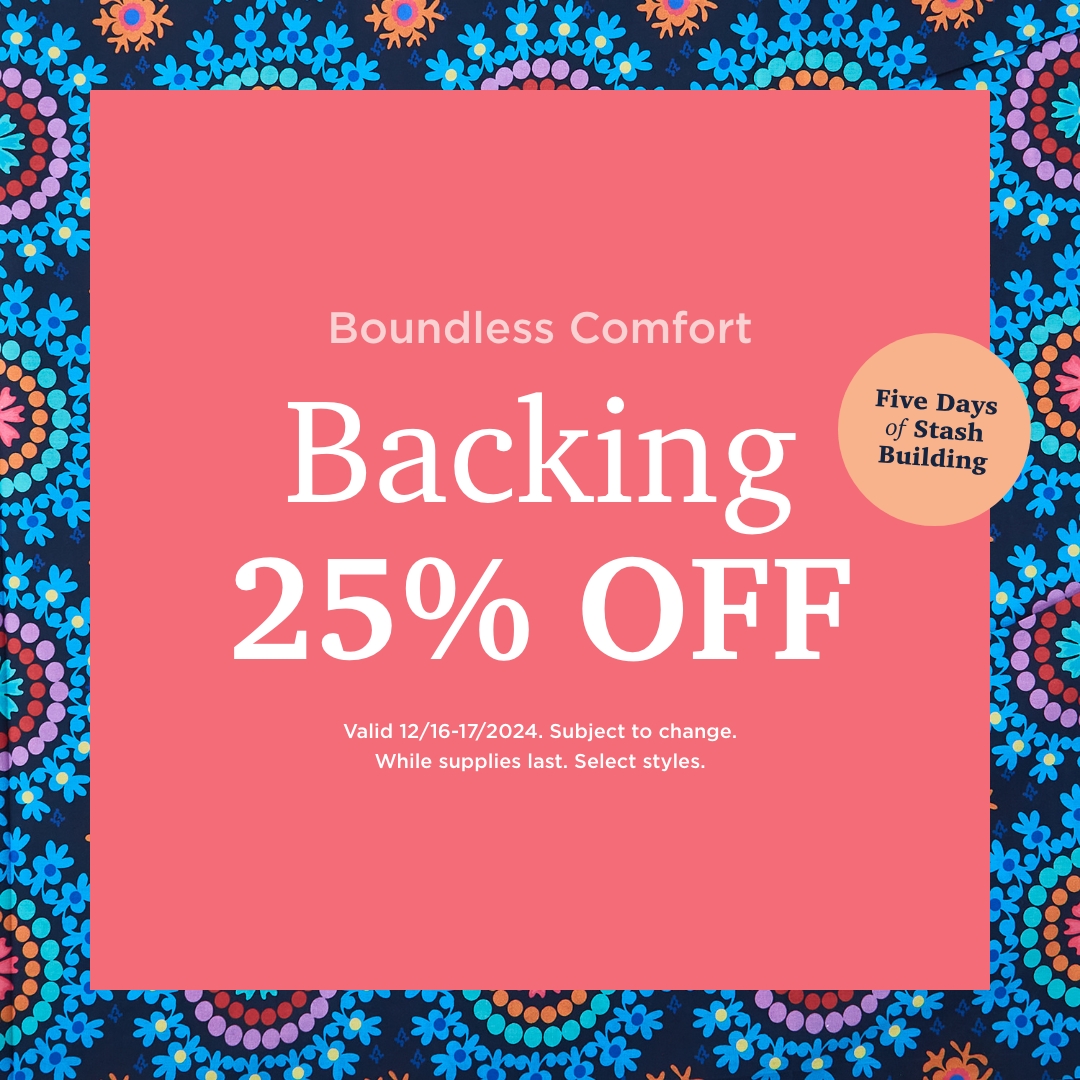 25% Off Backing