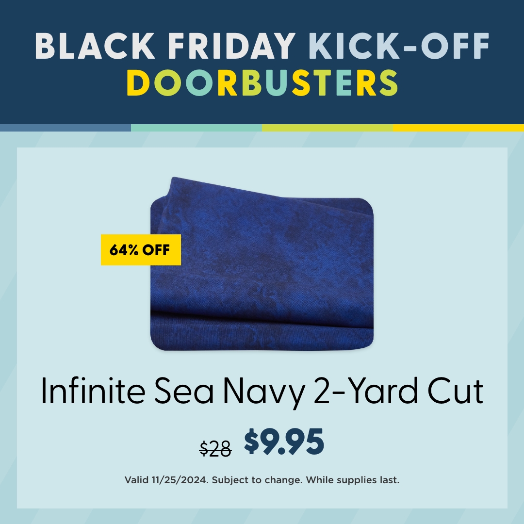 Doorbuster: Infinite Sea Navy 2-Yard Cut