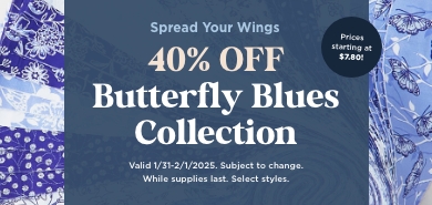 40% Off Butterfly Blues Collection