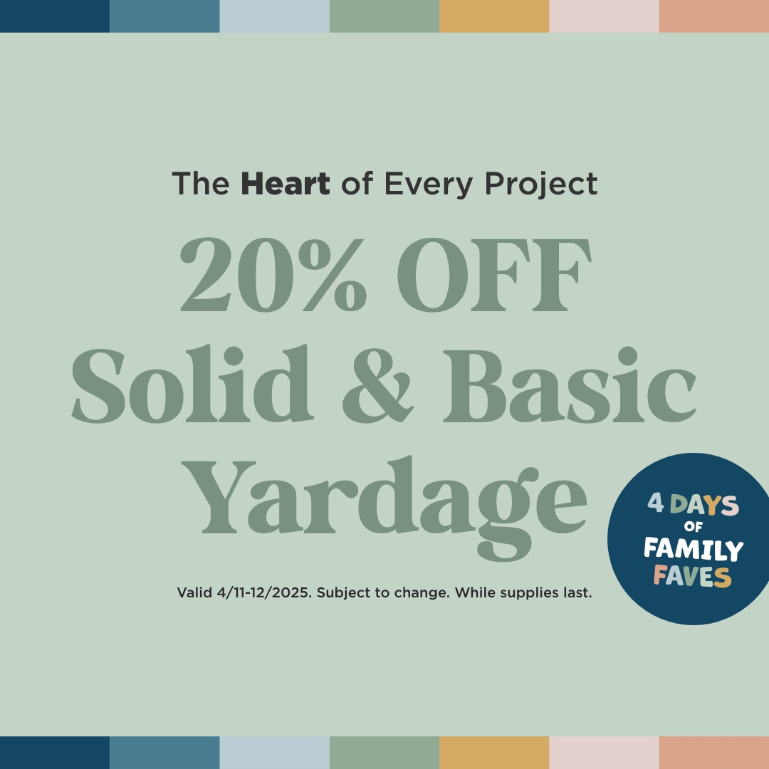 20% Off Solid & Basic Yardage