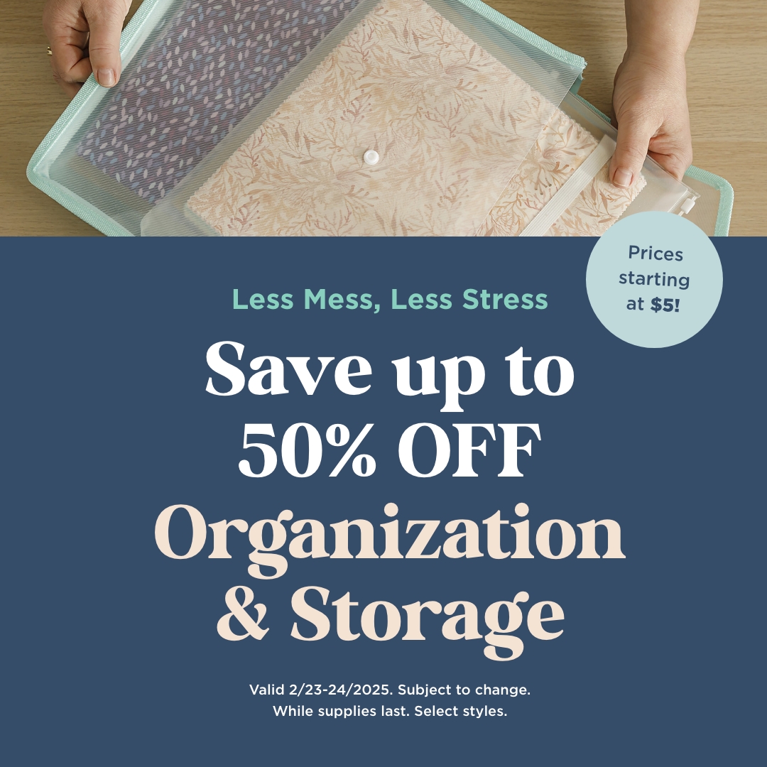 Save up to 50% Off Organization & Storage