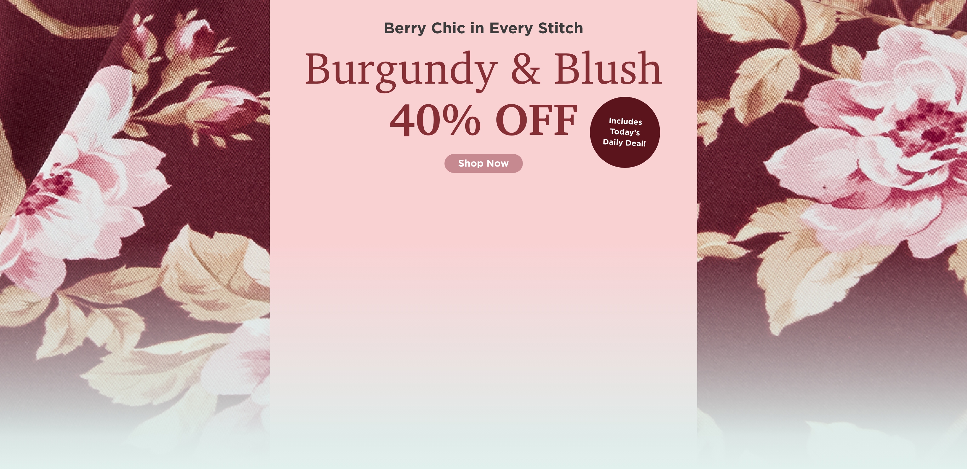 Burgundy & Blush Fabric Sale