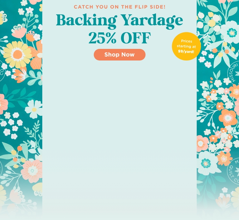 BAcking Yardage Sale