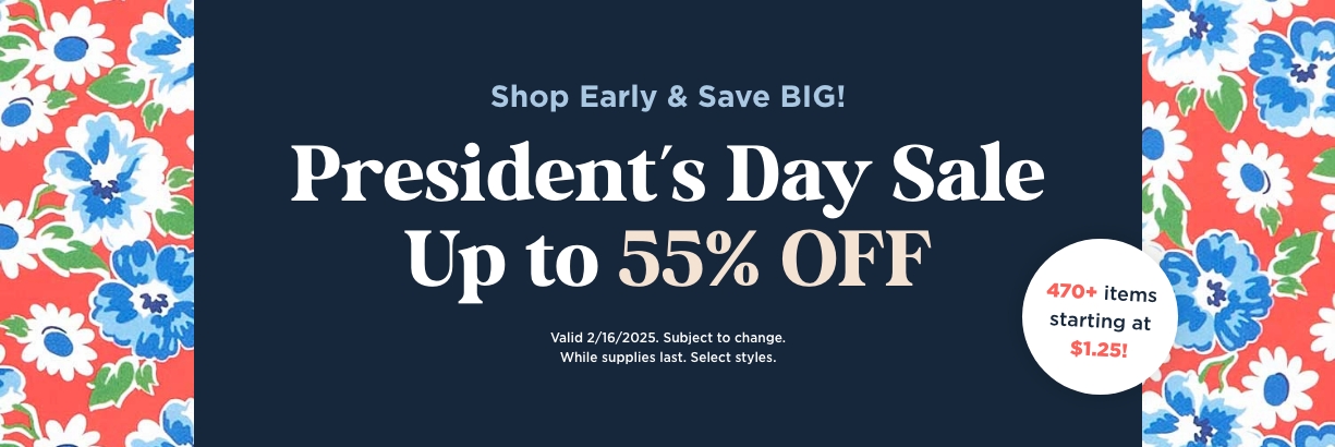 Presidents day sale