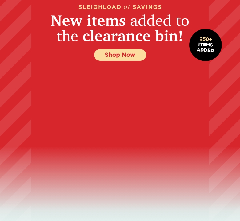 New Items added to Clearance Bin