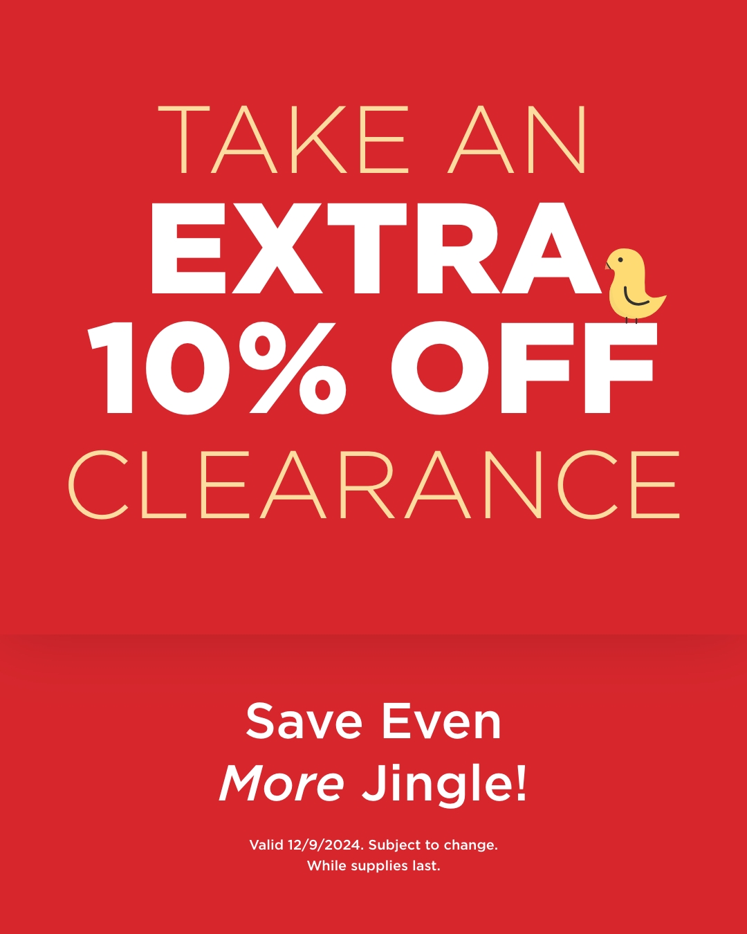10% Off All Clearance