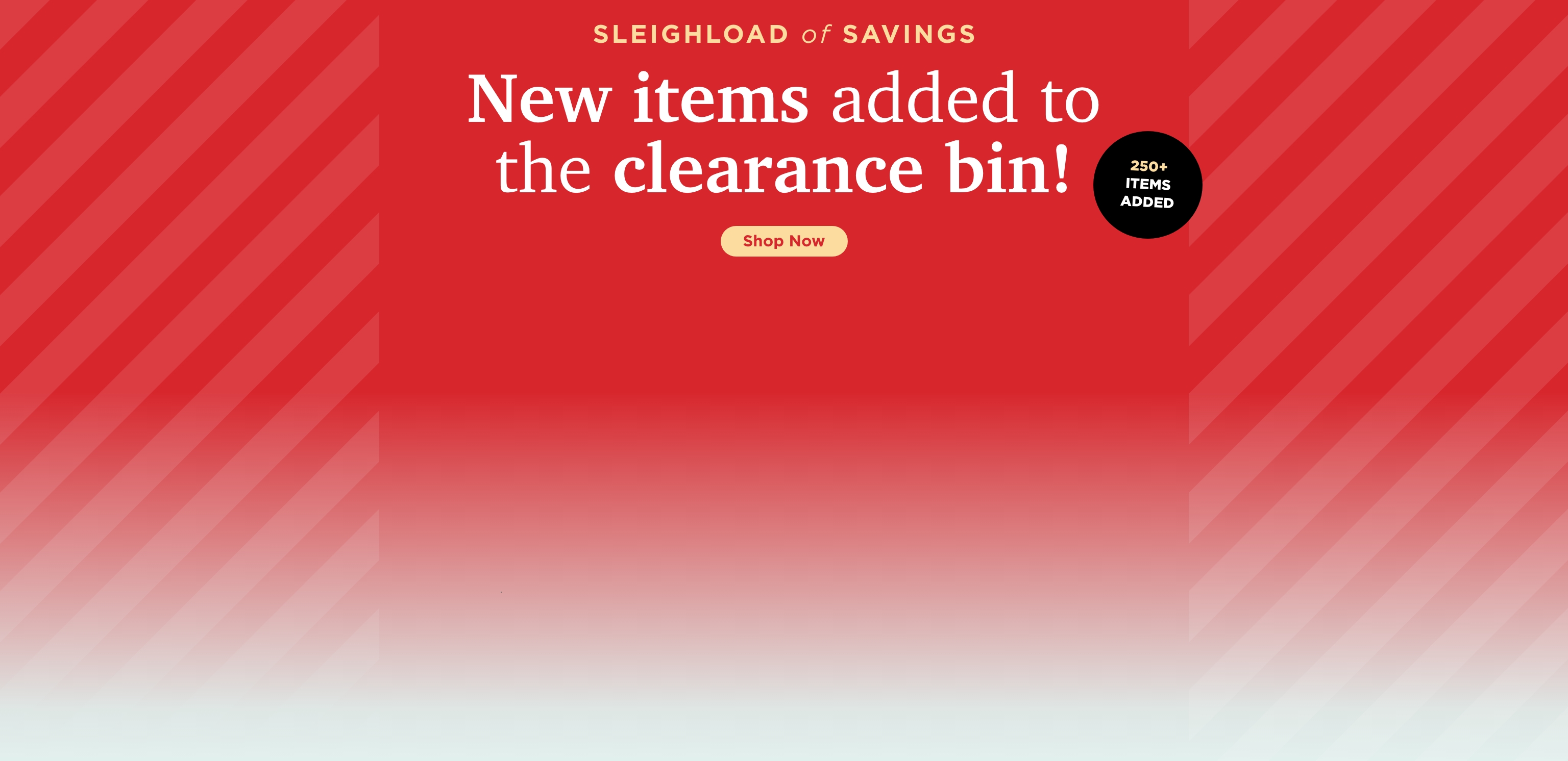 New Items added to Clearance Bin