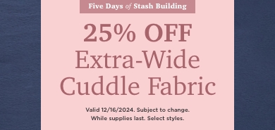 Cuddle Extra Wide Fabric Sale