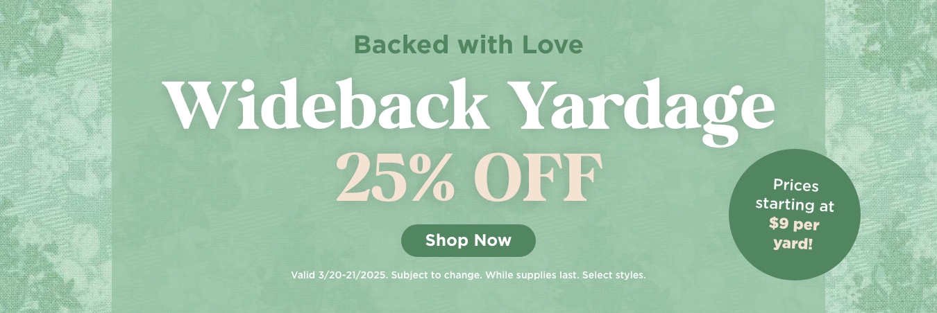Wideback Yardage Sale