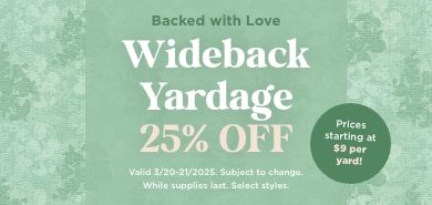 Wideback Yardage Sale
