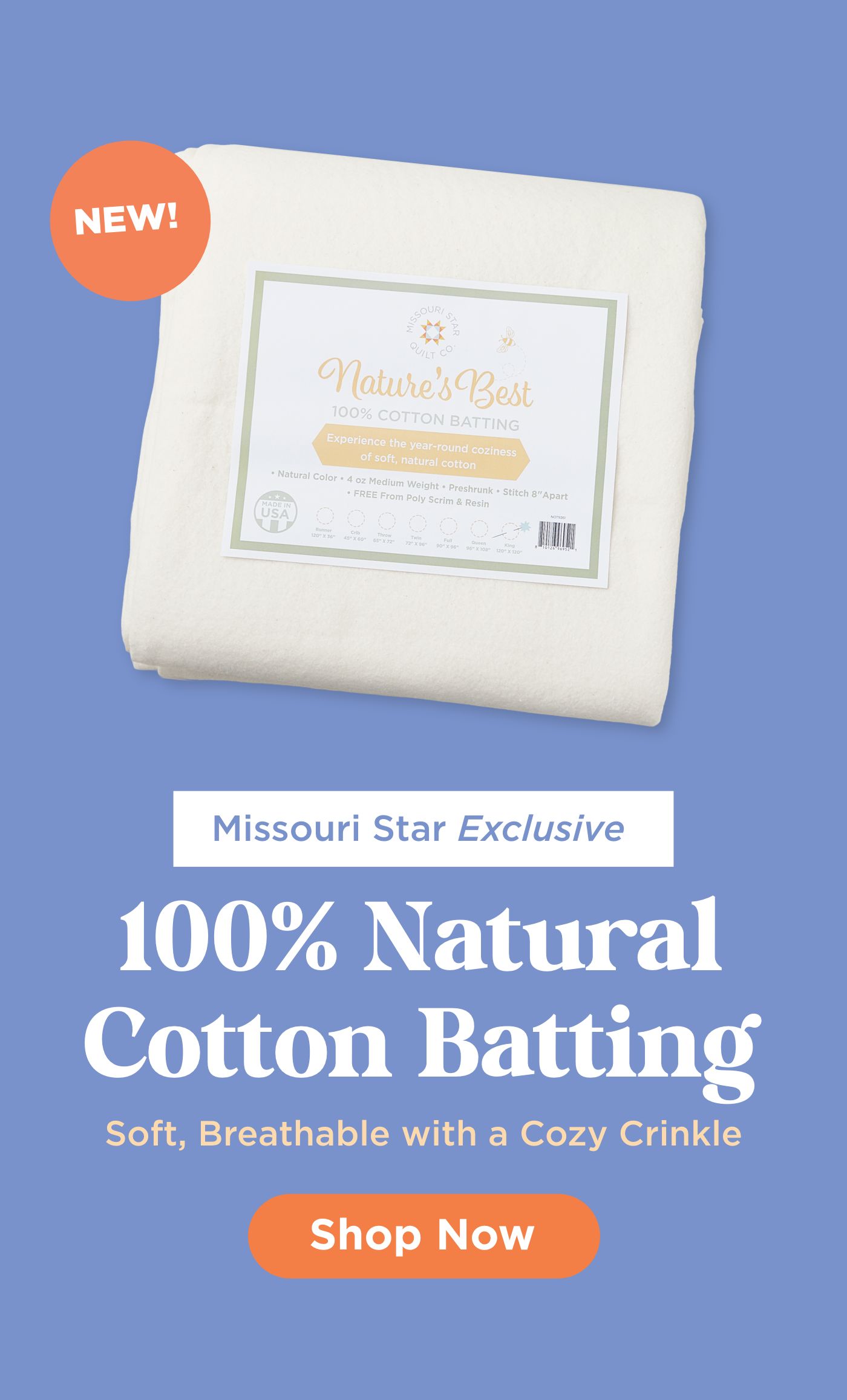 Natural Cotton Batting