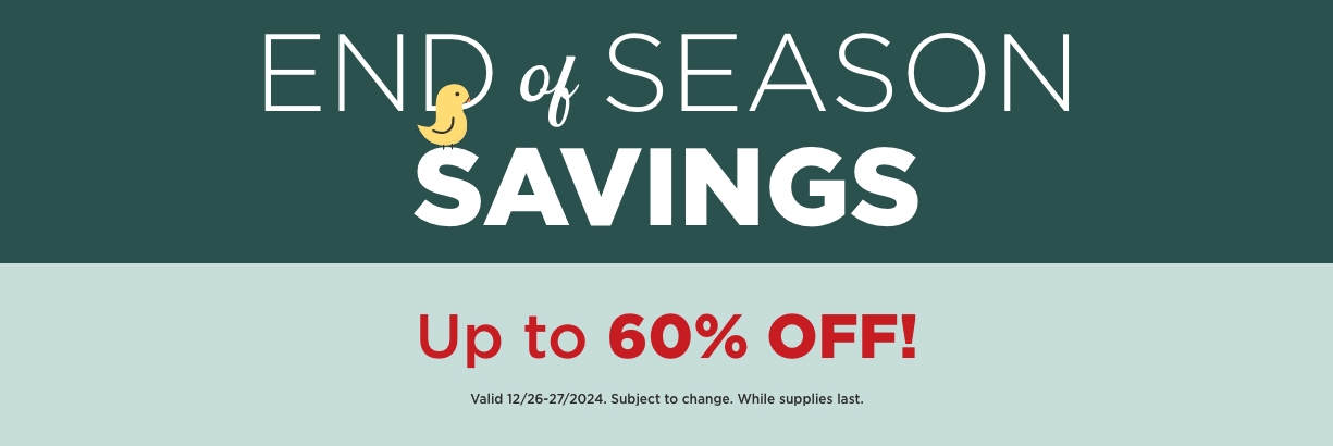 End of season clearance sale