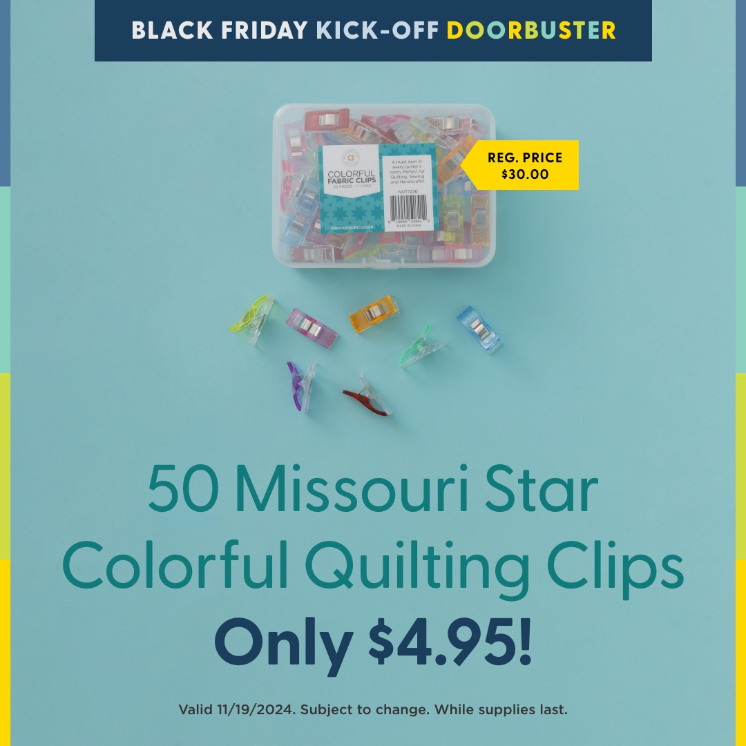 Doorbuster White Hote - Missouri Star Colorful Quilting Clips