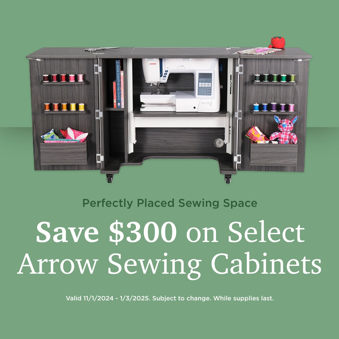 Save $300 on Select Arrow Sewing Cabinets