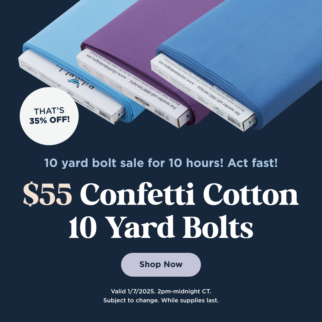 $55 Confetti Cotton 10 Yard Bolts