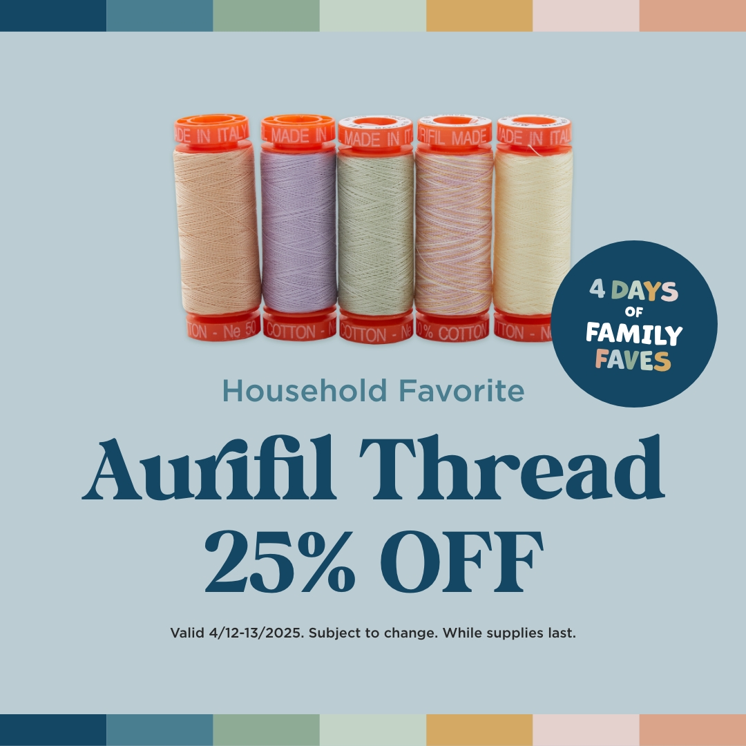 Aurifil Thread 25% OFF