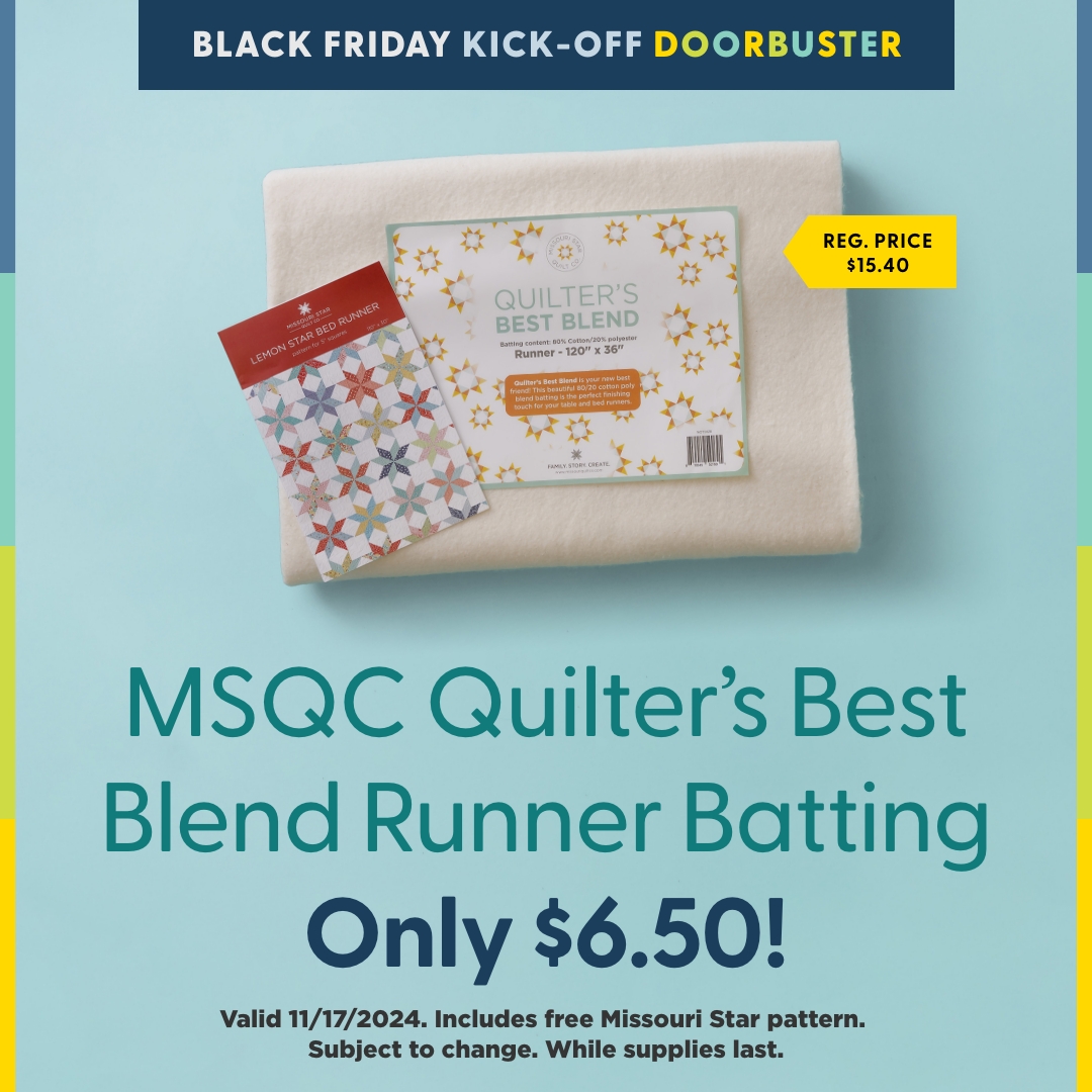 Doorbuster Missouri Star Table Runner Batting