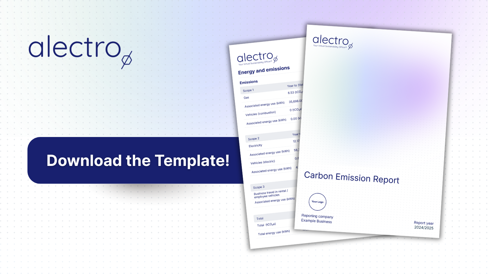 Free Carbon Footprint Report Template for UK SMEs | Alectro — Alectro