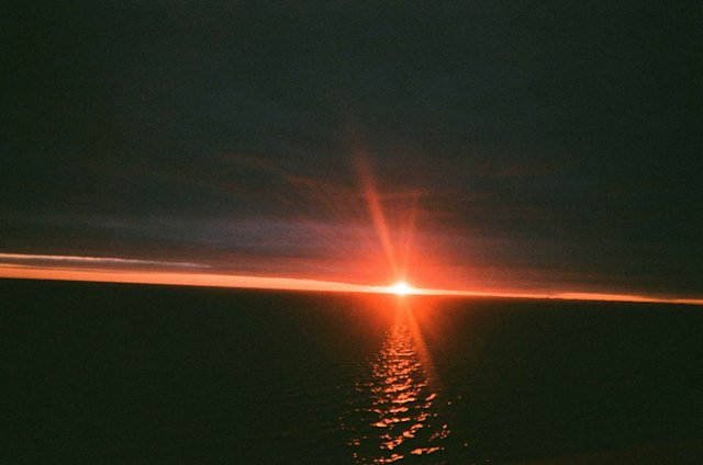 Cape Cod bay at sunset.