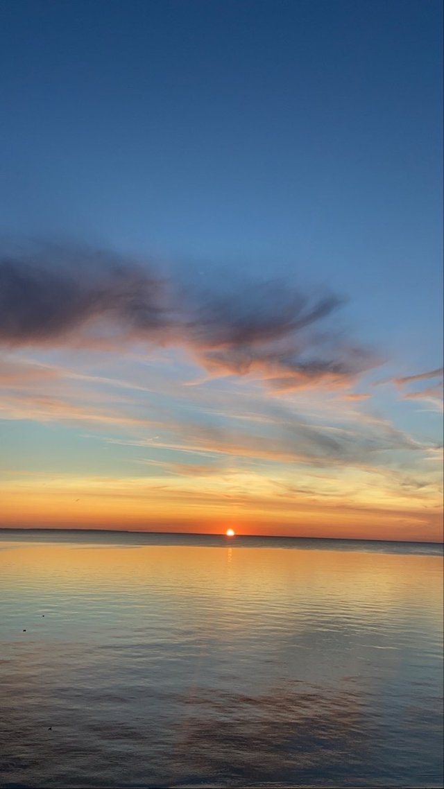 Sunset over Cape Cod Bay.